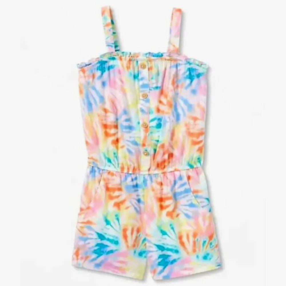 NWT Cat & Jack Rainbow Tie Die Romper Size XL (14/16)